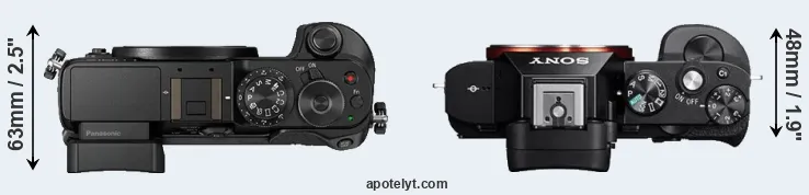 Compare GX8 versus A7R top