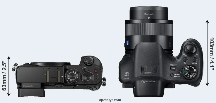 Compare GX8 versus HX350 top