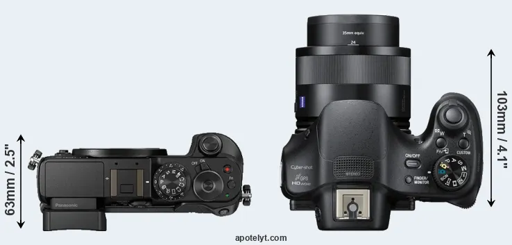 Compare GX8 versus HX400V top