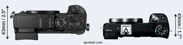 Compare GX8 versus NEX-6 top