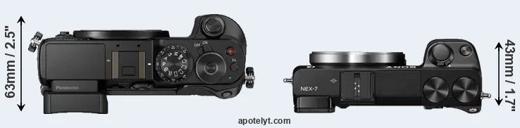 Compare GX8 versus NEX-7 top