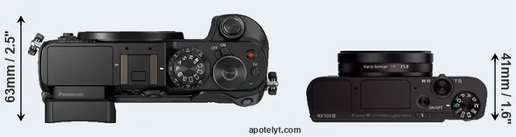 Compare GX8 versus RX100 III top
