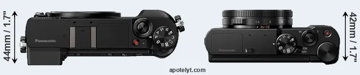Compare GX80 versus LX15 top