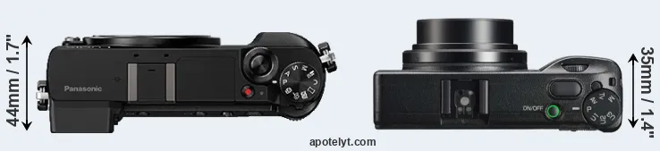 Compare GX80 versus GR IIIx top