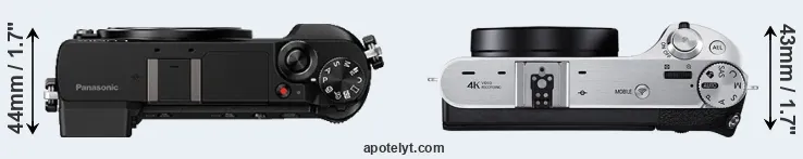 Compare GX80 versus NX500 top