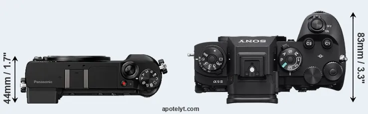 Compare GX80 versus A9 III top