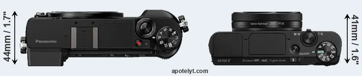 Compare GX80 versus RX100 V top