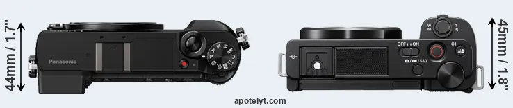Compare GX80 versus ZV-E10 top