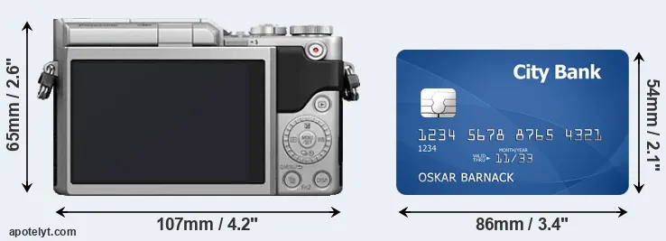 GX800 and credit card rear side