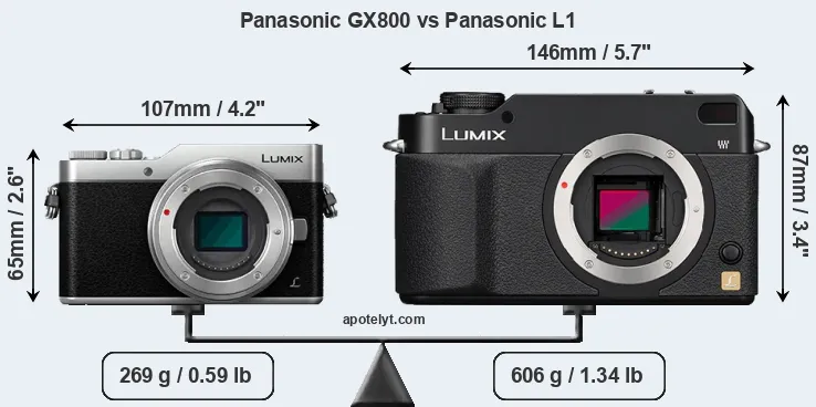 Size Panasonic GX800 vs Panasonic L1