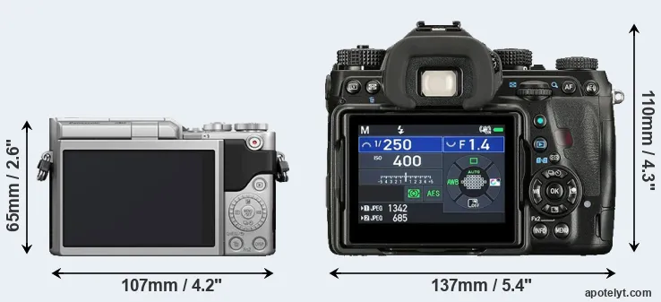 Comparison GX800 or K-1 II rear