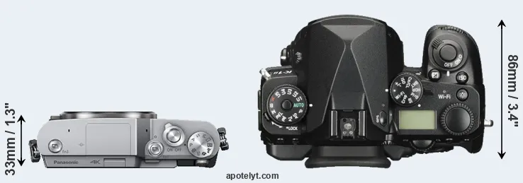 Compare GX800 versus K-1 II top