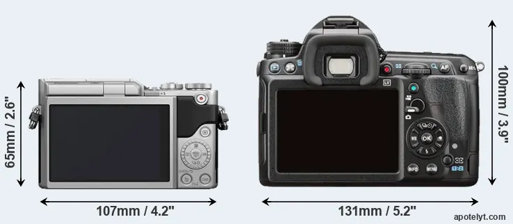 Comparison GX800 or K-3 II rear