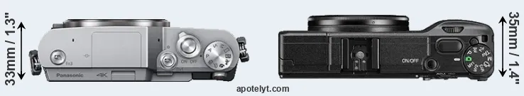 Compare GX800 versus GR II top