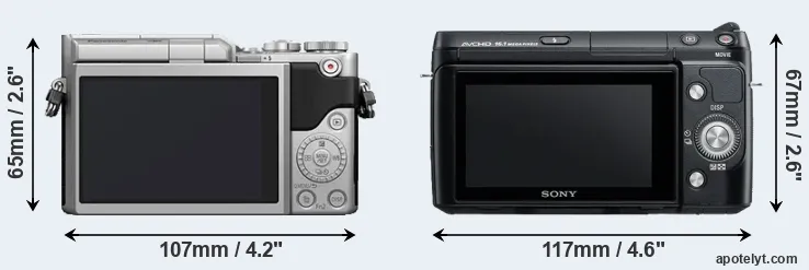 Comparison GX800 or NEX-F3 rear