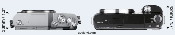 Compare GX800 versus NEX-F3 top