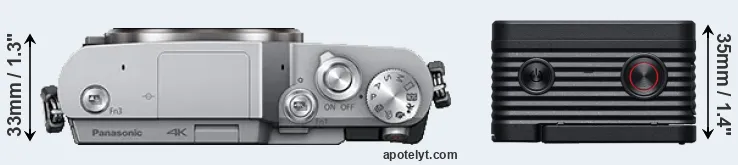Compare GX800 versus RX0 II top