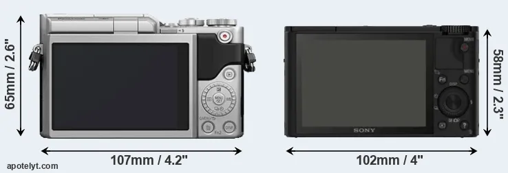 Comparison GX800 or RX100 rear