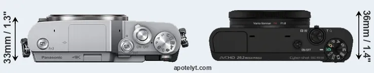 Compare GX800 versus RX100 top