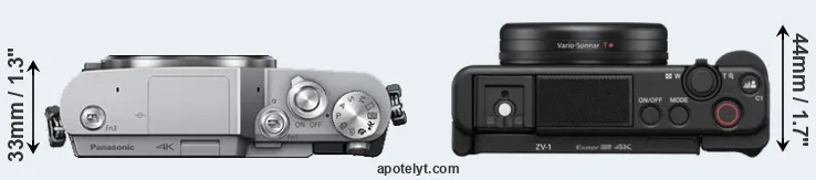 Compare GX800 versus ZV-1 top