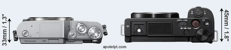 Compare GX800 versus ZV-E10 top
