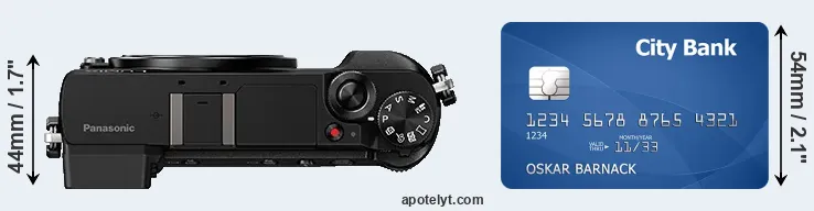 GX85 versus credit card top view