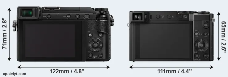 Comparison GX85 or ZS100 rear