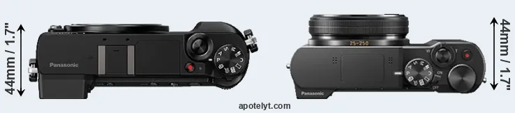 Compare GX85 versus ZS100 top