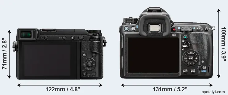 Comparison GX85 or K-3 II rear