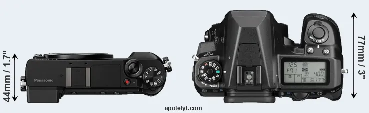 Compare GX85 versus K-3 II top
