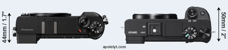 Compare GX85 versus A6400 top