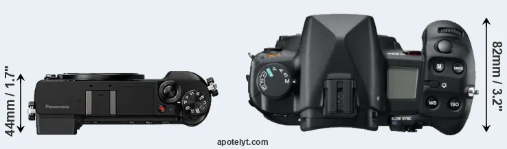 Compare GX85 versus A850 top