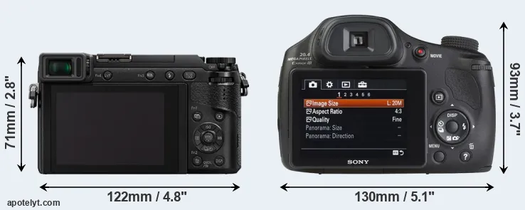 Comparison GX85 or HX350 rear