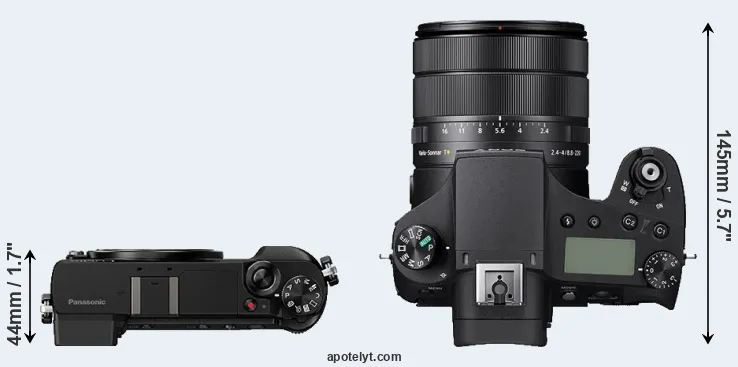 Compare GX85 versus RX10 IV top