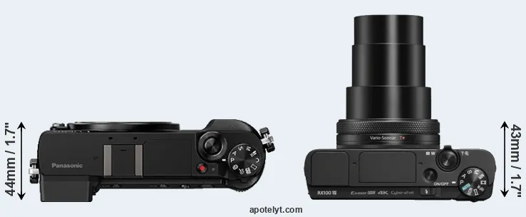 Compare GX85 versus RX100 VII top