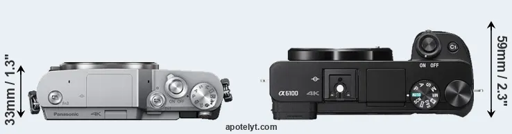 Compare GX850 versus A6100 top