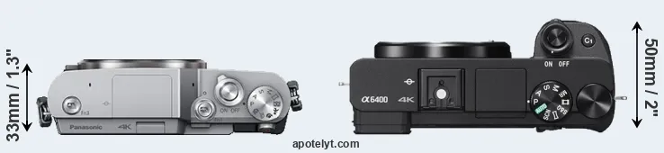 Compare GX850 versus A6400 top