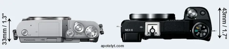 Compare GX850 versus NEX-6 top