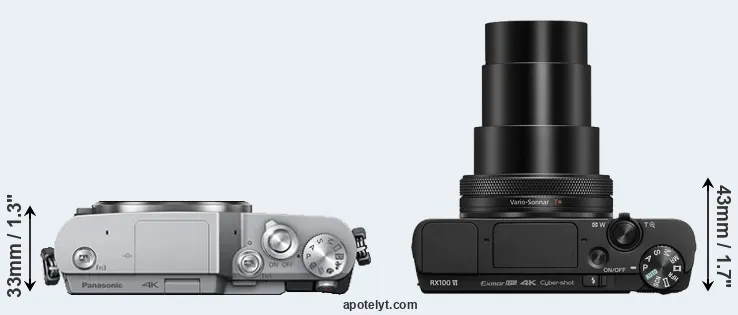 Compare GX850 versus RX100 VI top