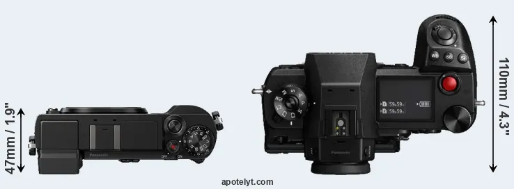 Compare GX9 versus S1H top