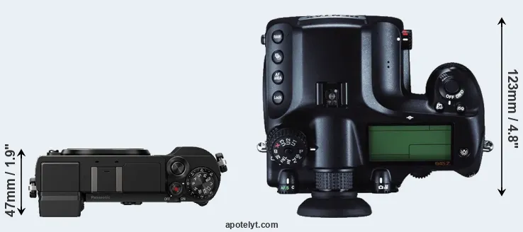 Compare GX9 versus 645Z top