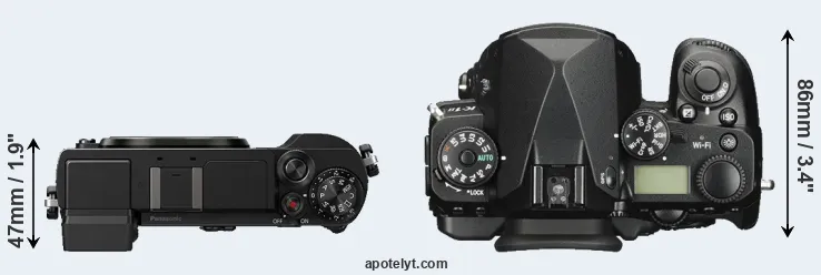 Compare GX9 versus K-1 II top