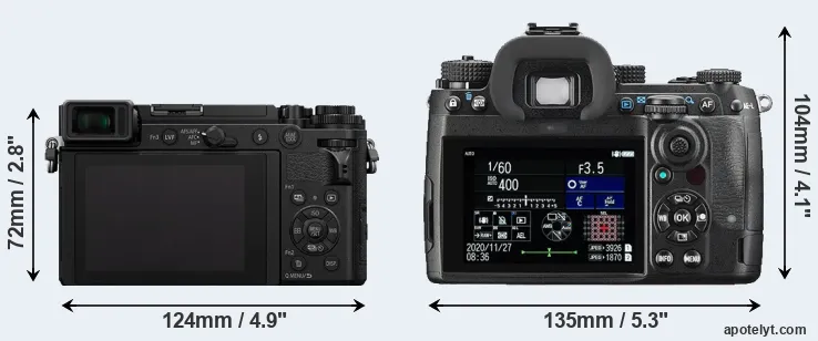 Comparison GX9 or K-3 III rear