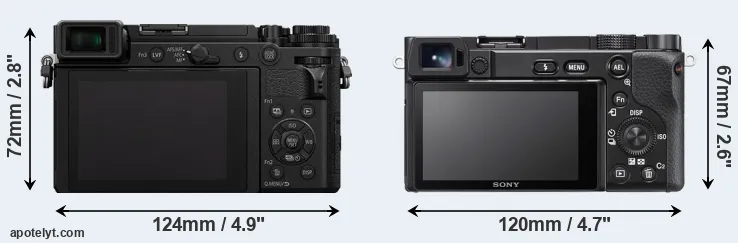 Comparison GX9 or A6100 rear
