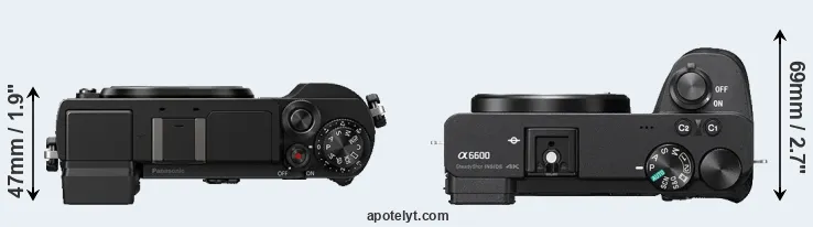 Compare GX9 versus A6600 top