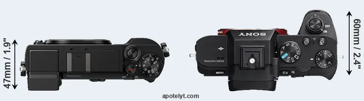 Compare GX9 versus A7 II top