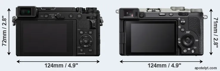 Comparison GX9 or A7C II rear