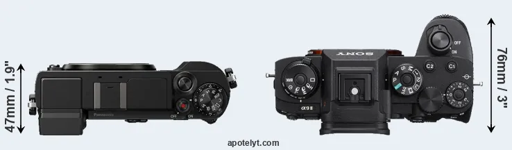 Compare GX9 versus A9 II top