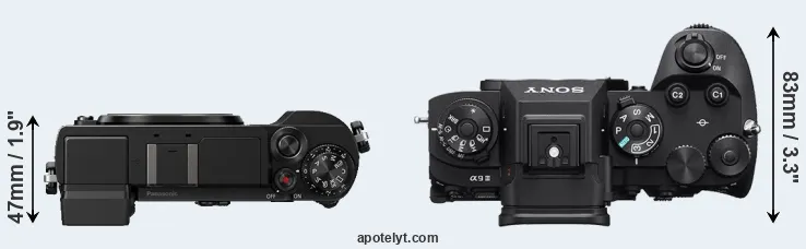 Compare GX9 versus A9 III top