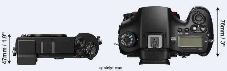 Compare GX9 versus A99 II top